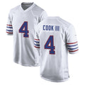 Trusc B.Bills #4 James Cook III Player White Alternate Game Stitched Jerseys