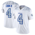 Trusc B.Bills #4 James Cook III Player White Rivalries Collection Vapor Limited Stitched Jerseys