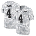Trusc B.Bills #4 James Cook Player Arctic Camo Salute to Service Limited Stitched Jerseys