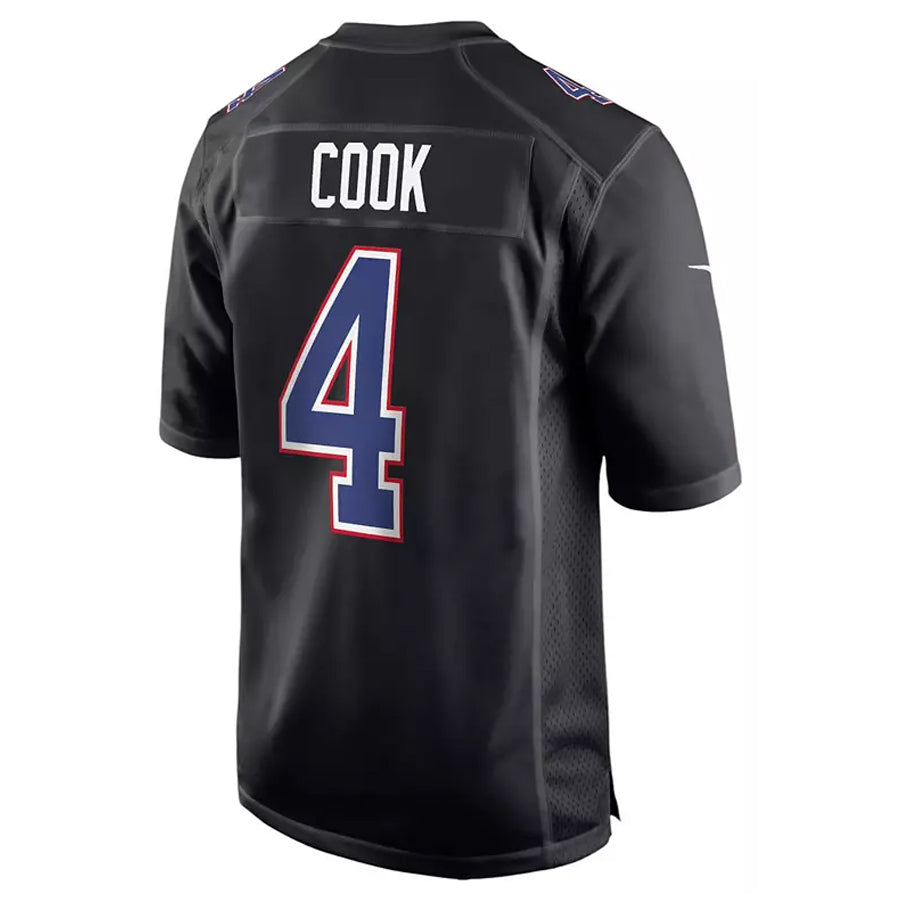 Trusc B.Bills #4 James Cook Player Carbon Black Fashion Stitched Jerseys