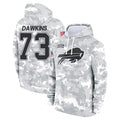 Trusc B.Bills #73 Dion Dawkins Player Salute to Service Hoodies  Stitched Jerseys