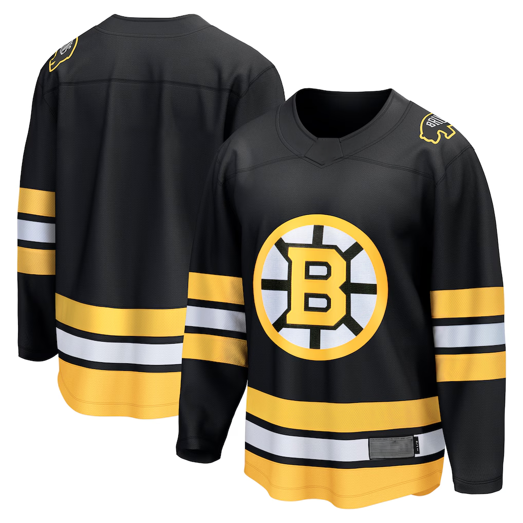 Trusc B.Bruins Black Anniversary Home Breakaway Stitched Jerseys