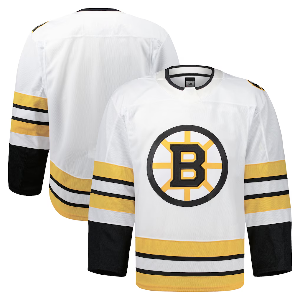 Trusc B.Bruins White Away Authentic Pro Stitched Jerseys