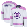 Trusc B.Bruins White Hockey Fights Cancer Survivor Practice Stitched Jerseys
