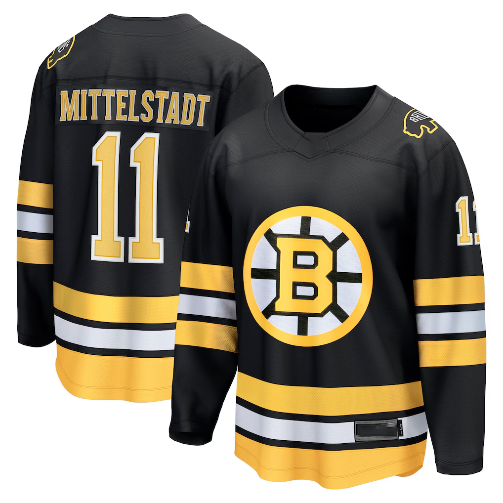 Trusc B.Bruins #11 Casey Mittelstadt Black Home Breakaway Player Stitched Jerseys