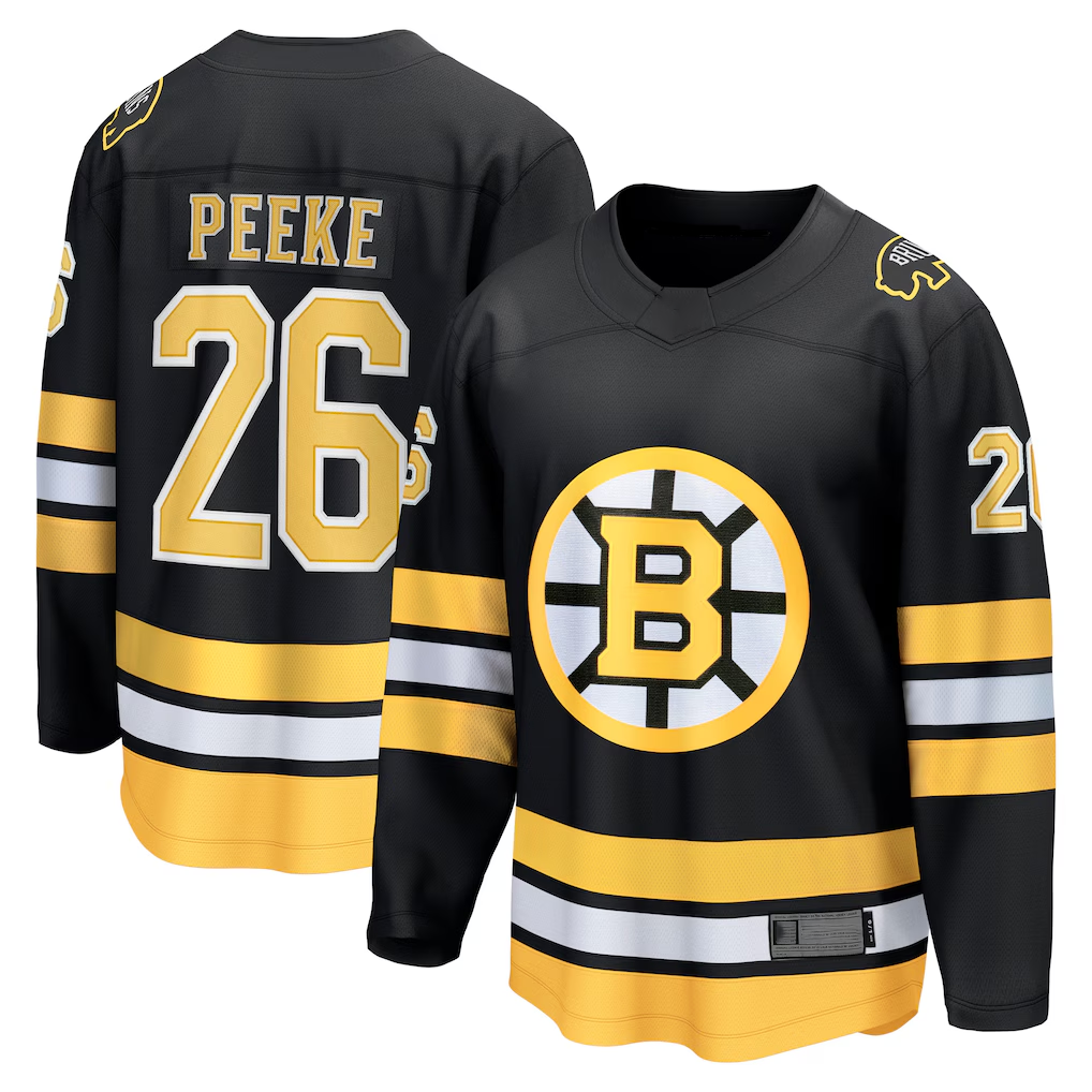 Trusc B.Bruins #26 Andrew Peeke Black Home Breakaway Player Stitched Jerseys
