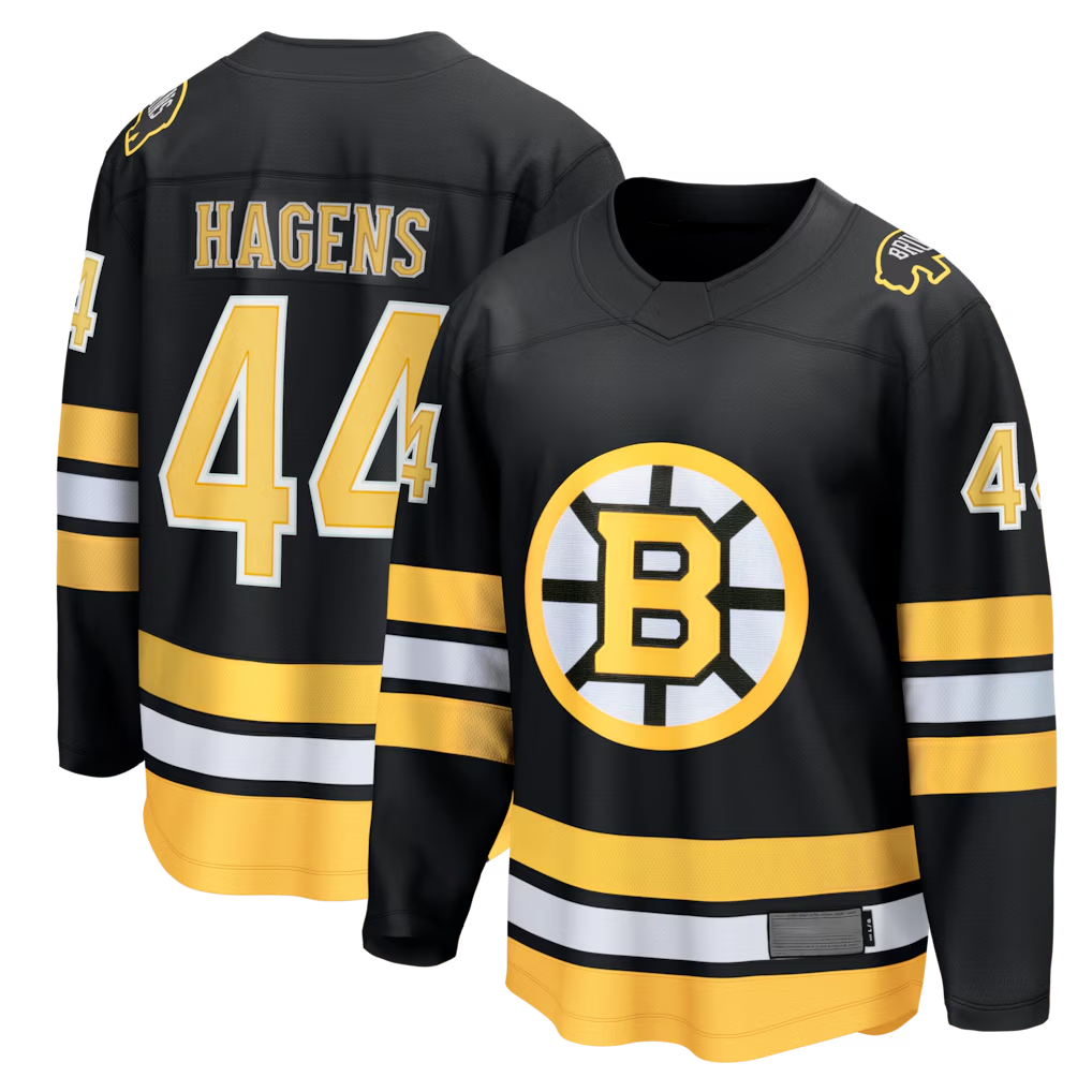 Trusc B.Bruins #44 James Hagens Black Breakaway Stitched Jerseys