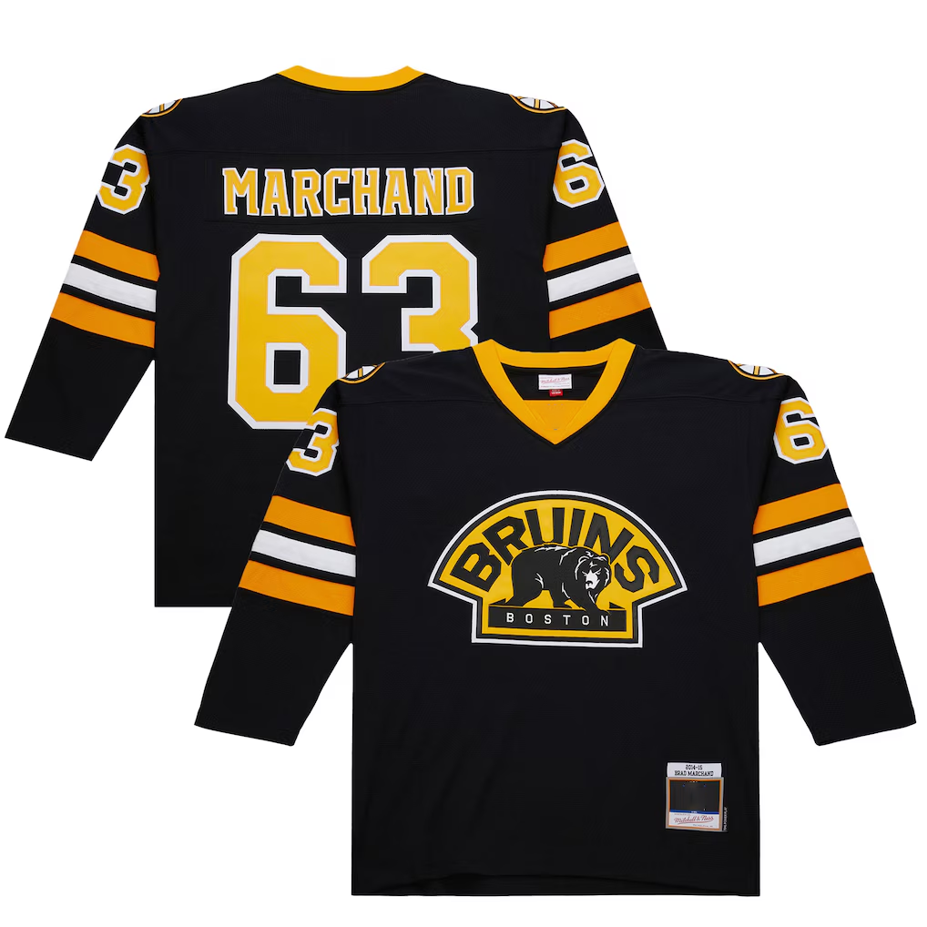 Trusc B.Bruins #63 Brad Marchand Black 2014-15 Power Play Stitched Jerseys