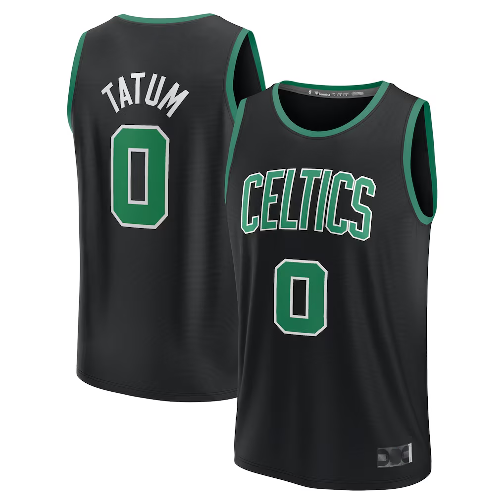 Trusc B.Celtics #0 Jayson Tatum  Black Fast Break Replica Player Jerseys - Statement Edition