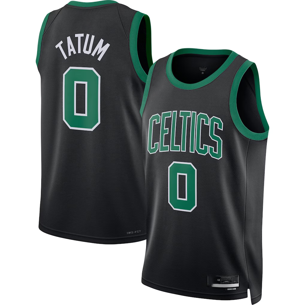 Trusc B.Celtics #0 Jayson Tatum  Black Swingman Jerseys - Statement Edition