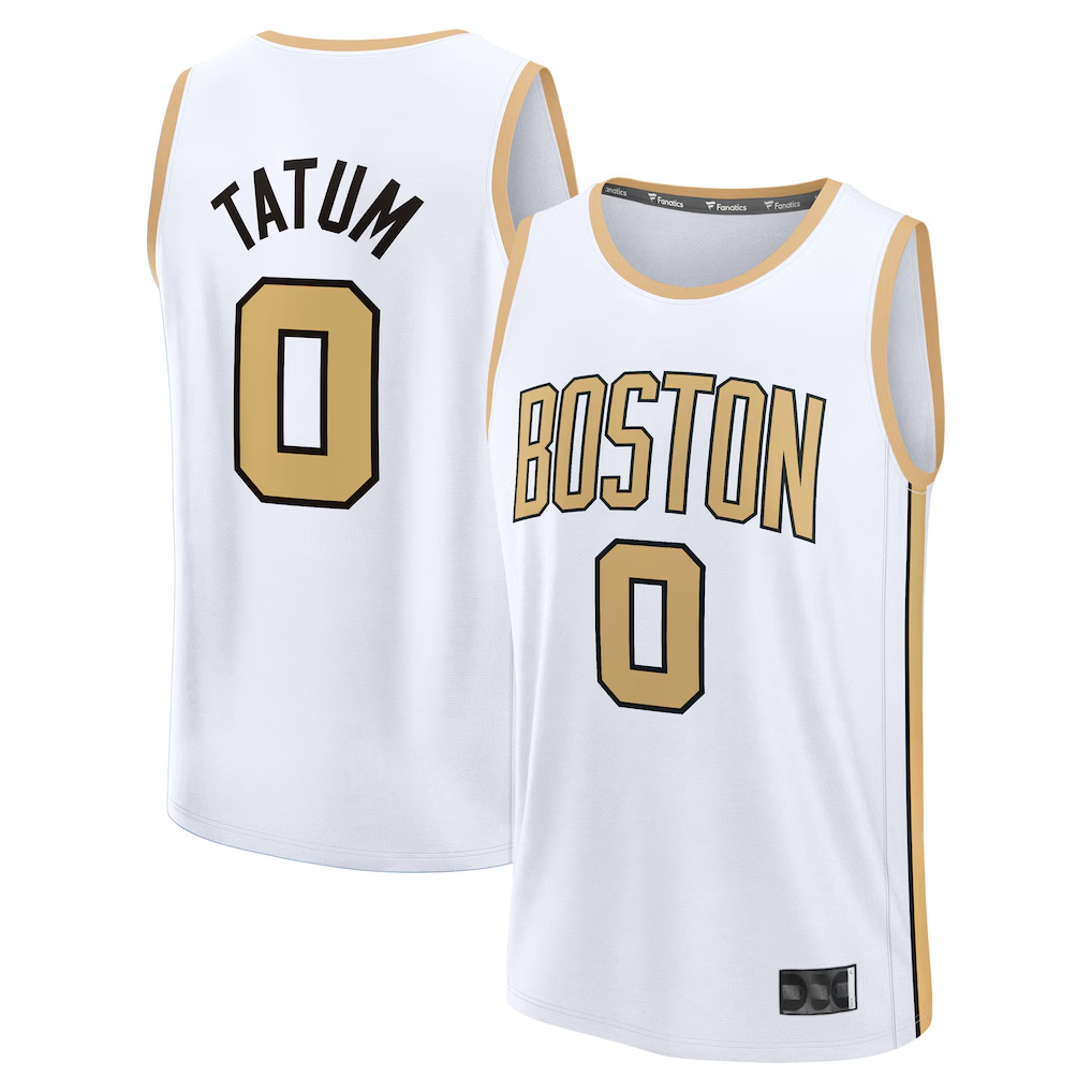 Trusc B.Celtics #0 Jayson Tatum  White 2025-26 City Edition Fast Break Jerseys