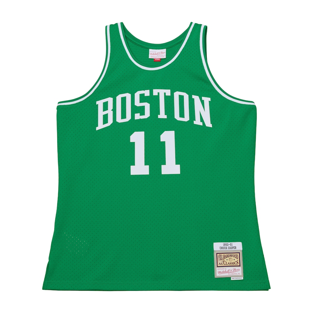 Trusc B.Celtics #11 Chuck Cooper Mitchell & Ness Kelly Green 1950-51 Pioneers Swingman Jerseys