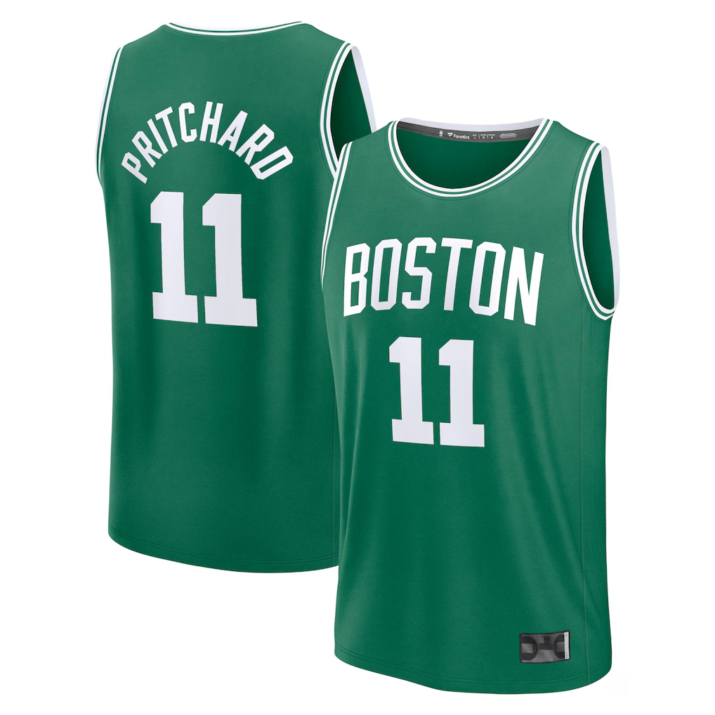 Trusc B.Celtics #11 Payton Pritchard Kelly Green Fast Break Replica Player Jerseys - Icon Edition