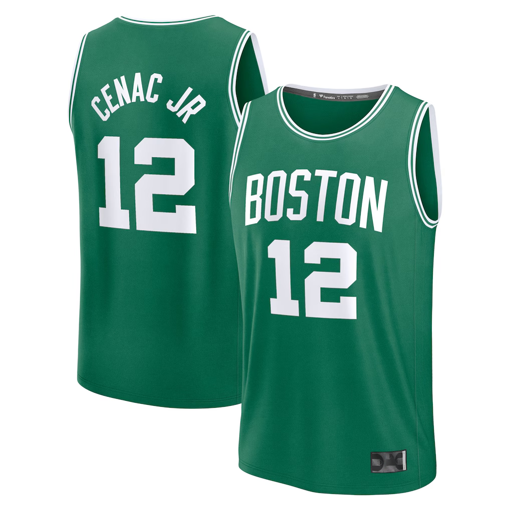 Trusc B.Celtics #12 Chris Cenac Jr. Green 2026 Draft First Round Pick Fast Break Jerseys - Icon Edition