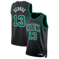 Trusc B.Celtics #13 Paul George Black Swingman Jerseys - Statement Edition