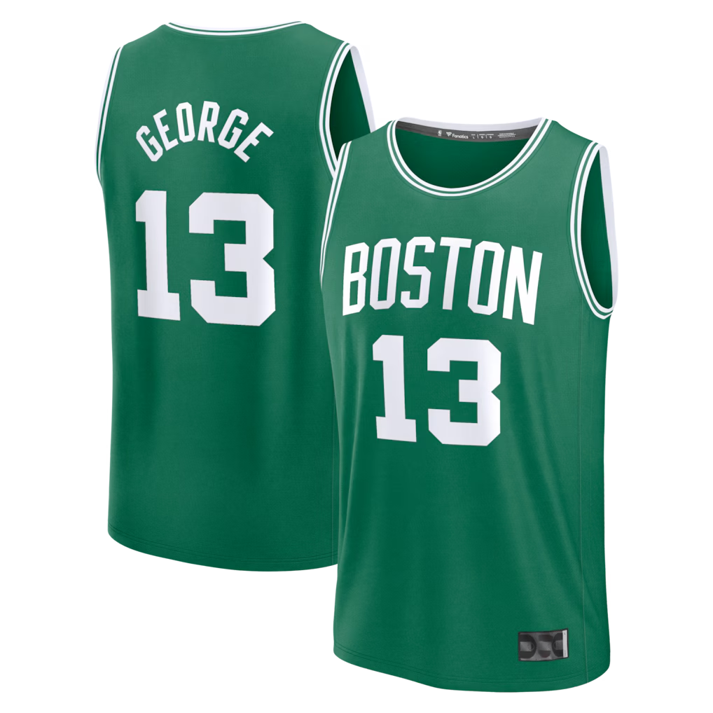 Trusc B.Celtics #13 Paul George  Kelly Green Fast Break Replica Jerseys - Icon Edition