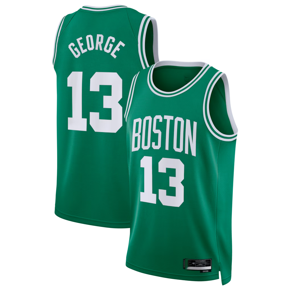 Trusc B.Celtics #13 Paul George Kelly Green Swingman Jerseys - Icon Edition