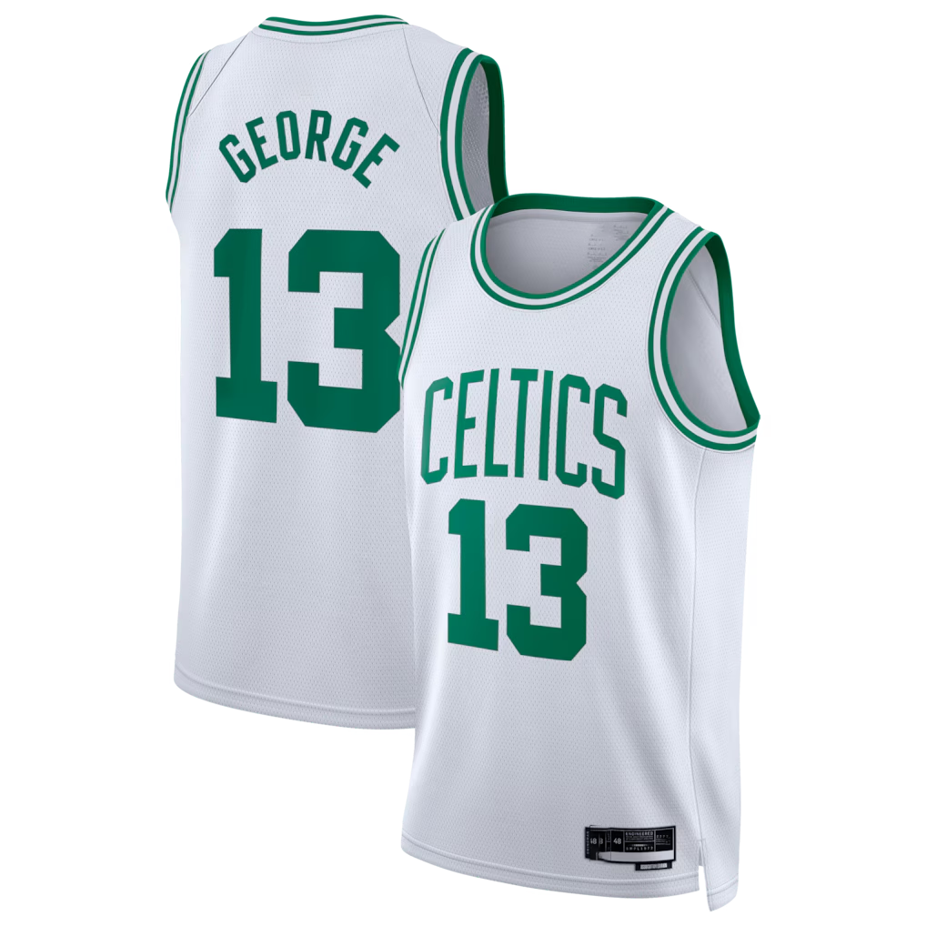 Trusc B.Celtics #13 Paul George White Swingman Jerseys - Association Edition