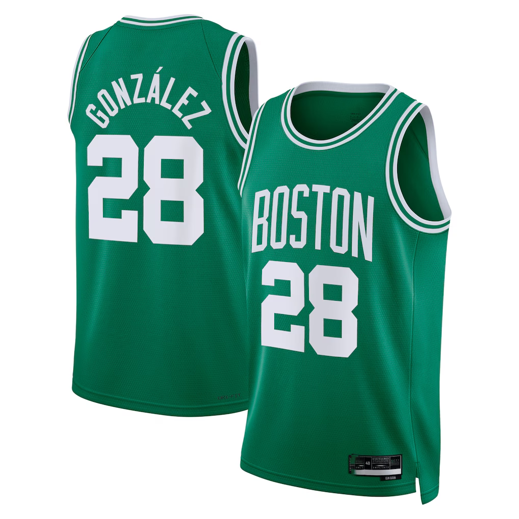 Trusc B.Celtics #28 Hugo Gonz¨¢lez Kelly Green Swingman Jerseys - Icon Edition