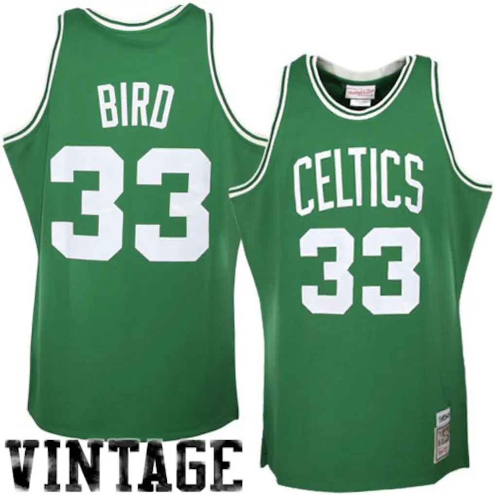 Trusc B.Celtics #33 Larry Bird Mitchell & Ness Kelly Green 1985-86 Hardwood Classics Authentic Jerseys