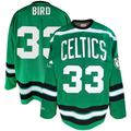 Trusc B.Celtics #33 Larry Bird Mitchell & Ness Kelly Green Big & Tall Hockey Jerseys