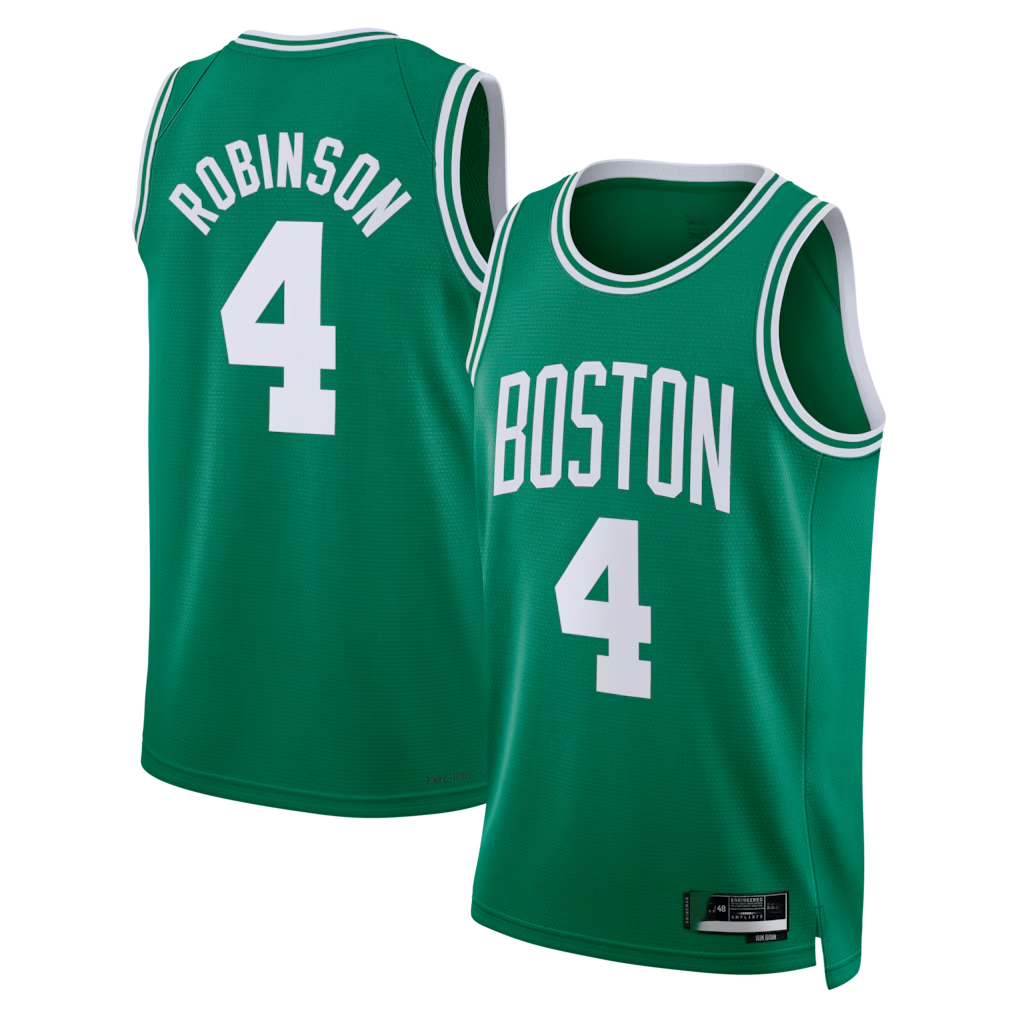 Trusc B.Celtics #4 Mitchell Robinson Kelly Green Swingman Jerseys - Icon Edition