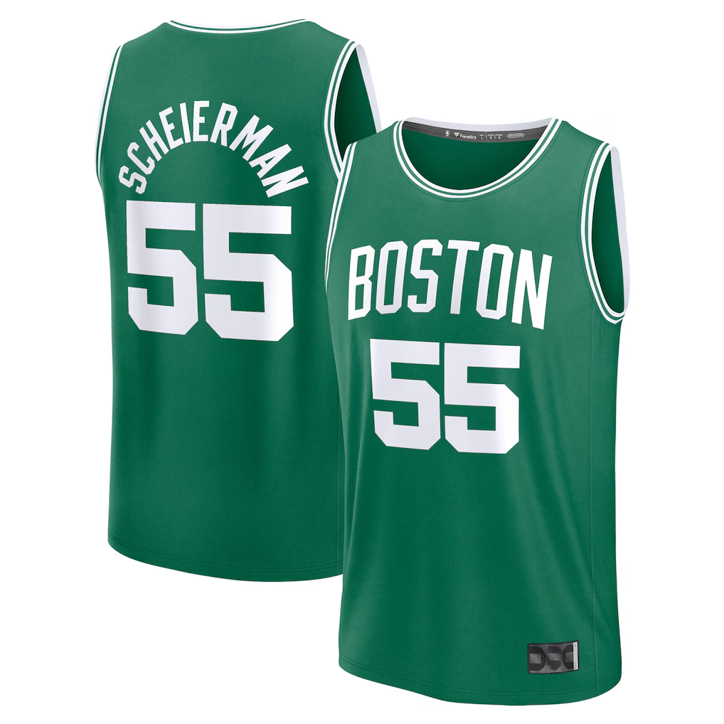 Trusc B.Celtics #55 Baylor Scheierman Kelly Green 2024 Draft Fast Break Player Jerseys - Icon Edition