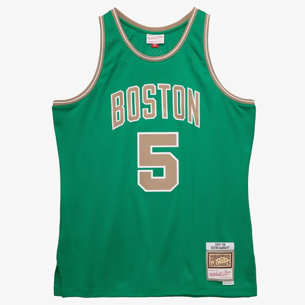 Trusc B.Celtics #5 Kevin Garnett Mitchell & Ness Kelly Green 2007-08 Hardwood Classics Swingman Jerseys