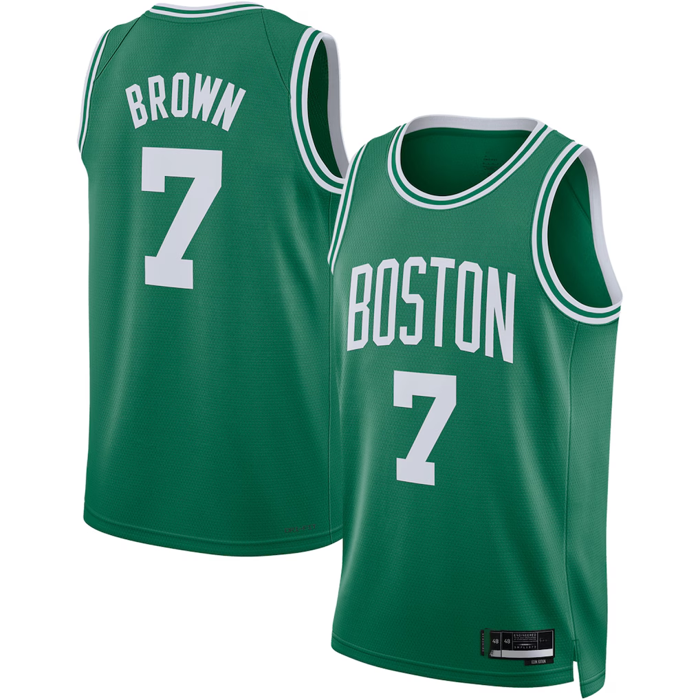 Trusc B.Celtics #7 Jaylen Brown Kelly Green Swingman Jerseys - Icon Edition