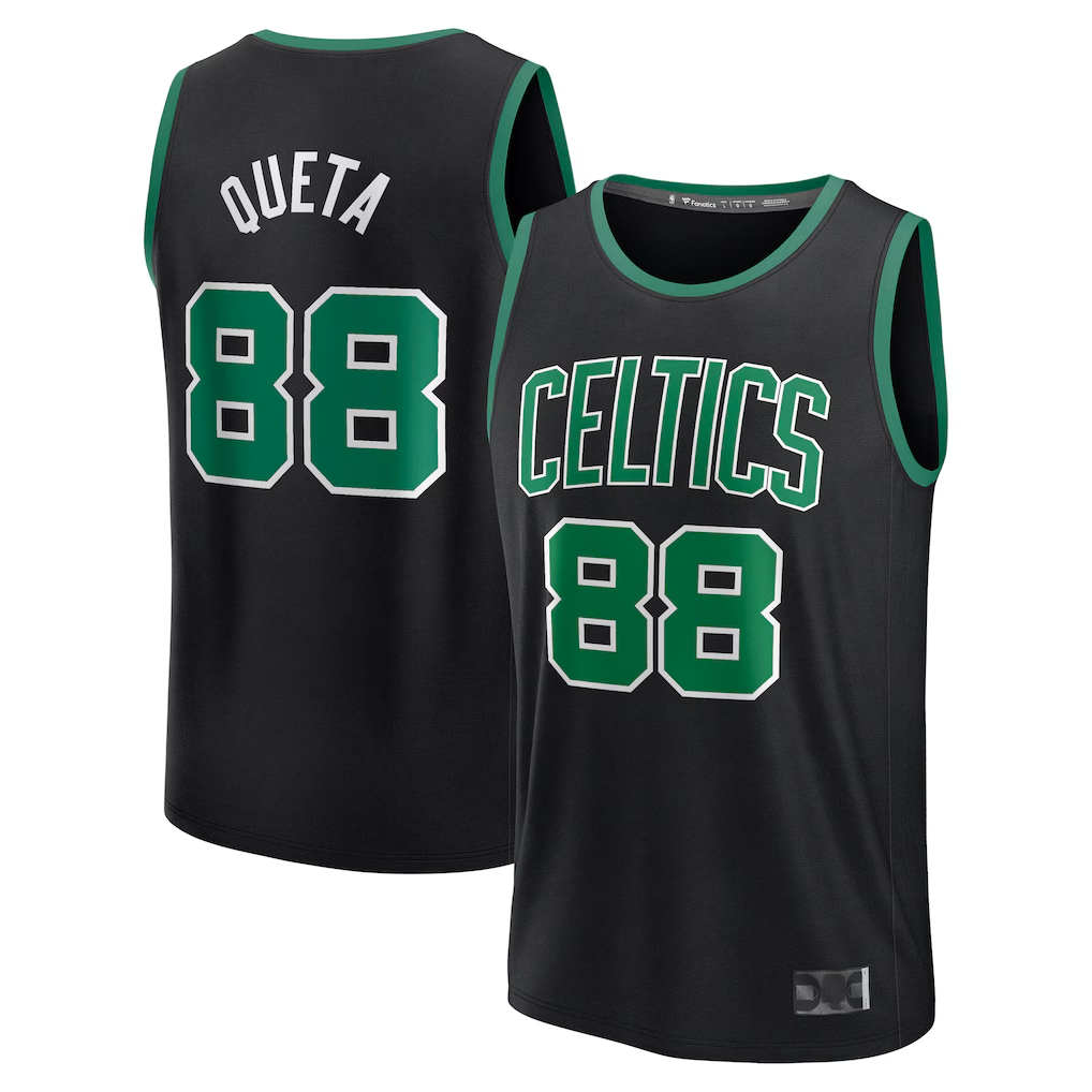 Trusc B.Celtics #88 Neemias Queta Black Fast Break Replica Player Jerseys - Statement Edition