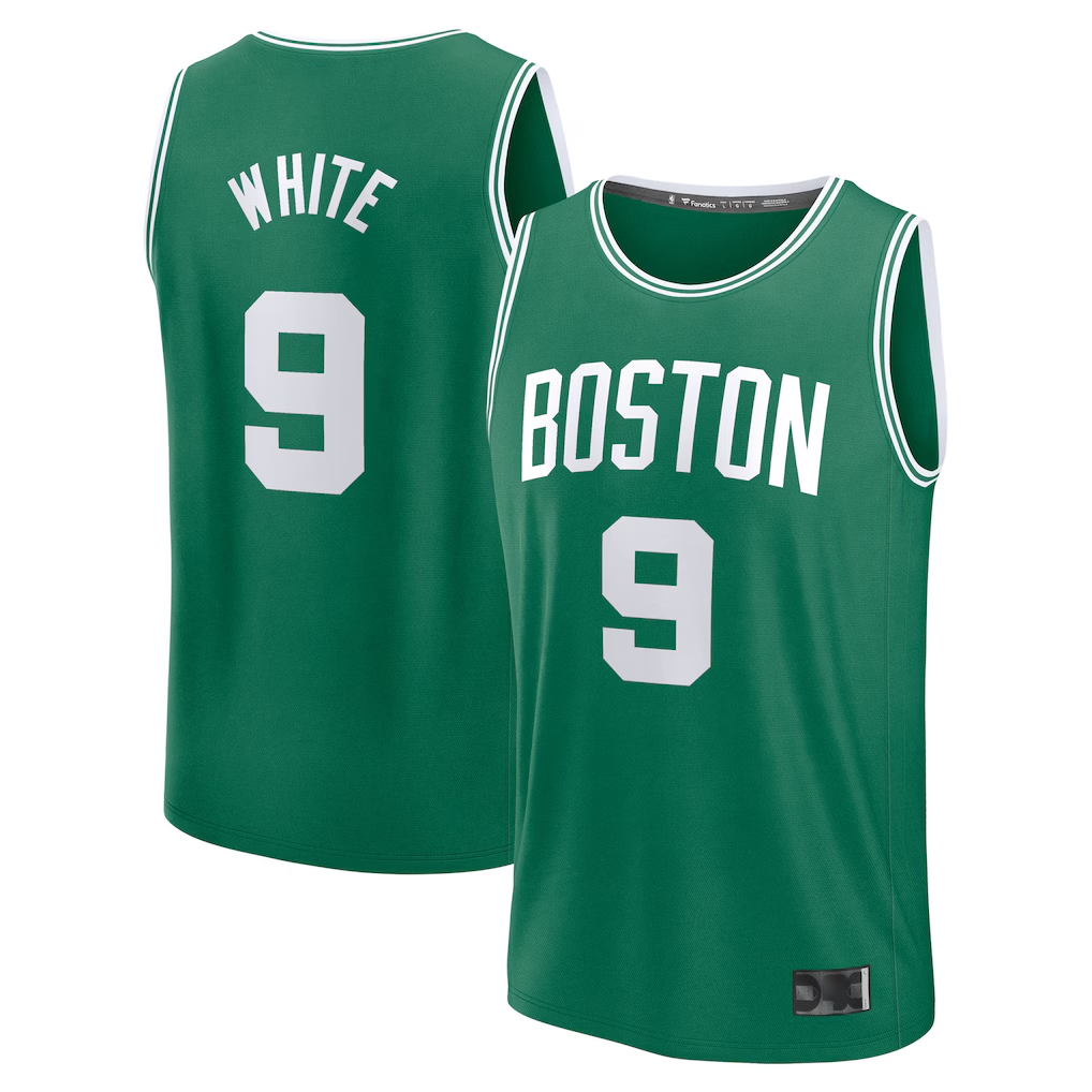 Trusc B.Celtics #9 Derrick White  Kelly Green Fast Break Replica Player Jerseys - Icon Edition