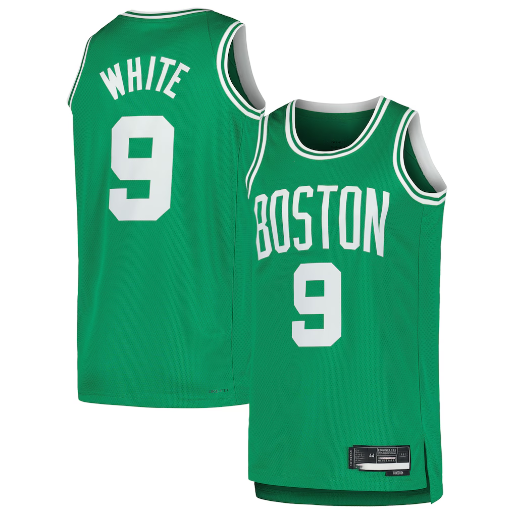 Trusc B.Celtics #9 Derrick White Kelly Green Swingman Jerseys - Icon Edition