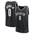 Trusc B.Nets #0 Mikel Brown Jr.  Black 2026 Draft First Round Pick Fast Break Jerseys - Icon Edition