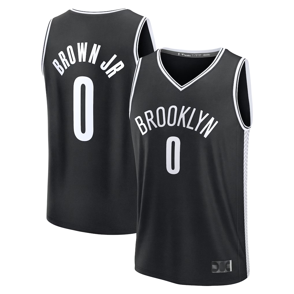 Trusc B.Nets #0 Mikel Brown Jr.  Black 2026 Draft First Round Pick Fast Break Jerseys - Icon Edition