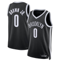 Trusc B.Nets #0 Mikel Brown Jr. Black Swingman Jerseys - Icon Edition