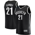 Trusc B.Nets #21 Noah Clowney Black Fast Break Replica Jerseys - Icon Edition