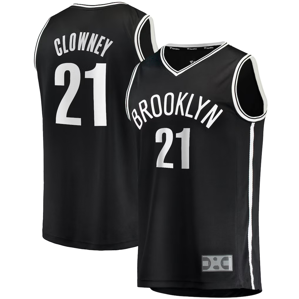 Trusc B.Nets #21 Noah Clowney Black Fast Break Replica Jerseys - Icon Edition
