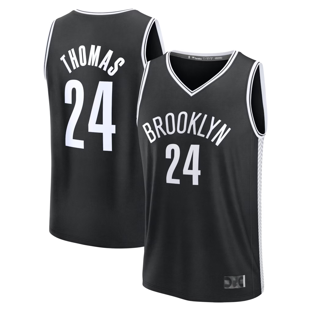 Trusc B.Nets #24 Cam Thomas Black Fast Break Replica Jerseys - Icon Edition