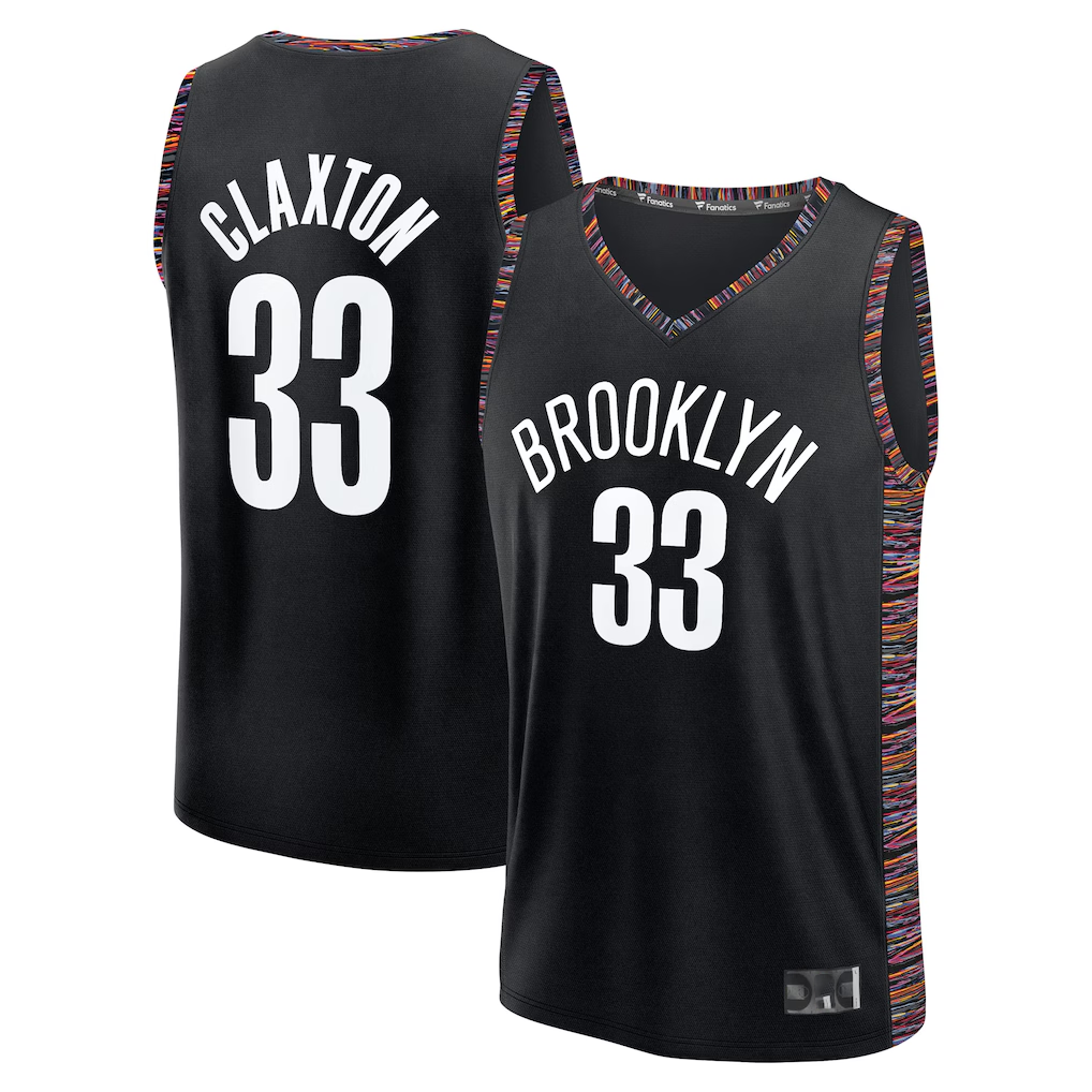 Trusc B.Nets #33 Nic Claxton Black 202526 City Edition Fast Break Jerseys