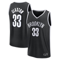Trusc B.Nets #33 Nic Claxton  Black Fast Break Replica Jerseys - Icon Edition