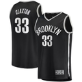 Trusc B.Nets #33 Nicolas Claxton  Black Fast Break Player Jerseys - Icon Edition