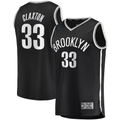 Trusc B.Nets #33 Nicolas Claxton  Black Fast Break Replica Jerseys - Icon Edition