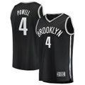 Trusc B.Nets #4 Drake Powell Black Fast Break Replica Jerseys - Icon Edition