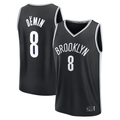 Trusc B.Nets #8 Egor D?min Black Fast Break Replica Jerseys - Icon Edition
