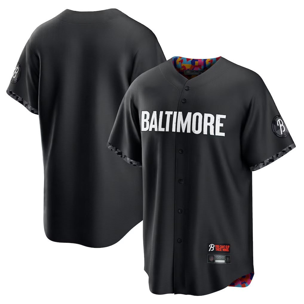 Trusc B.Orioles Black City Connect Home Game Blank Player Stitched Jerseys