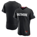 Trusc B.Orioles Black City Connect Limited Elite Home Blank Player Stitched Jerseys