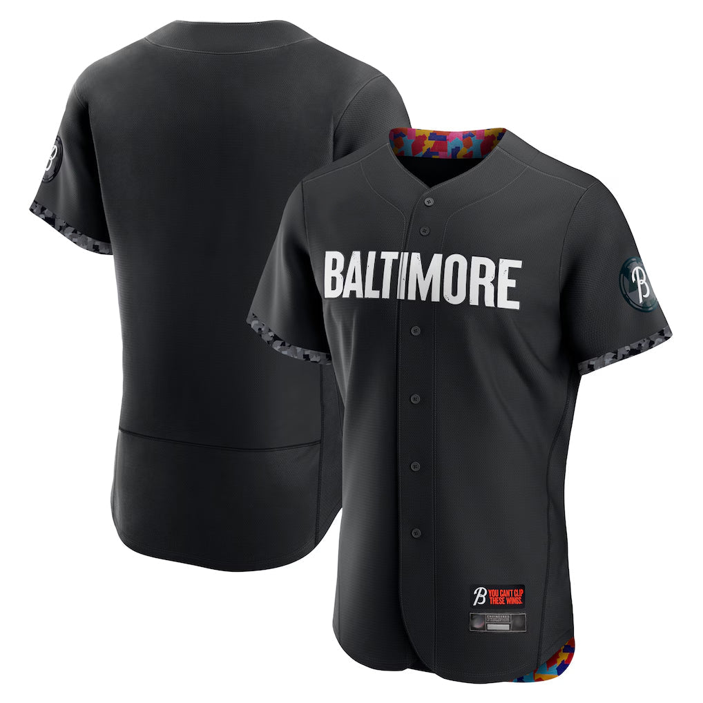 Trusc B.Orioles Black City Connect Limited Elite Home Blank Player Stitched Jerseys