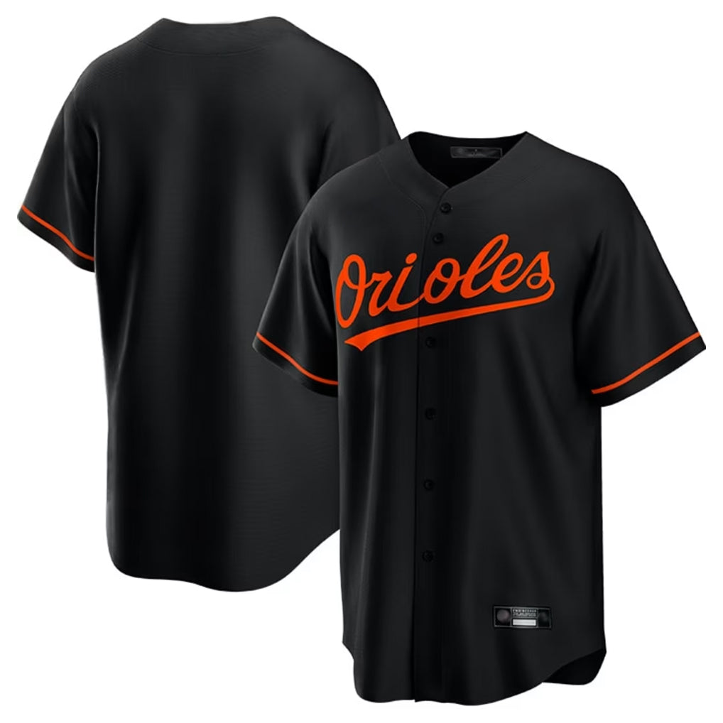 Trusc B.Orioles Black Home Game Blank Player Stitched Jerseys