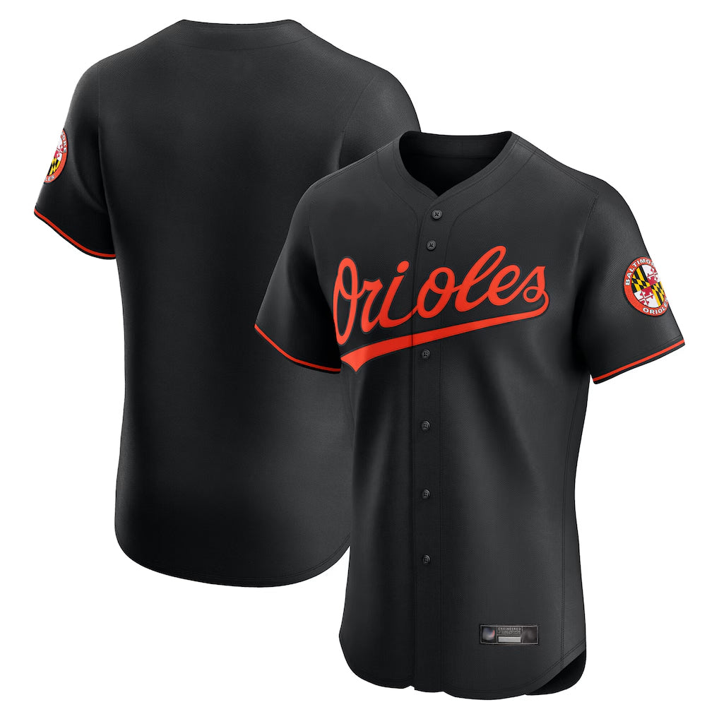 Trusc B.Orioles Black Limited Elite Home Game Blank Player Stitched Jerseys