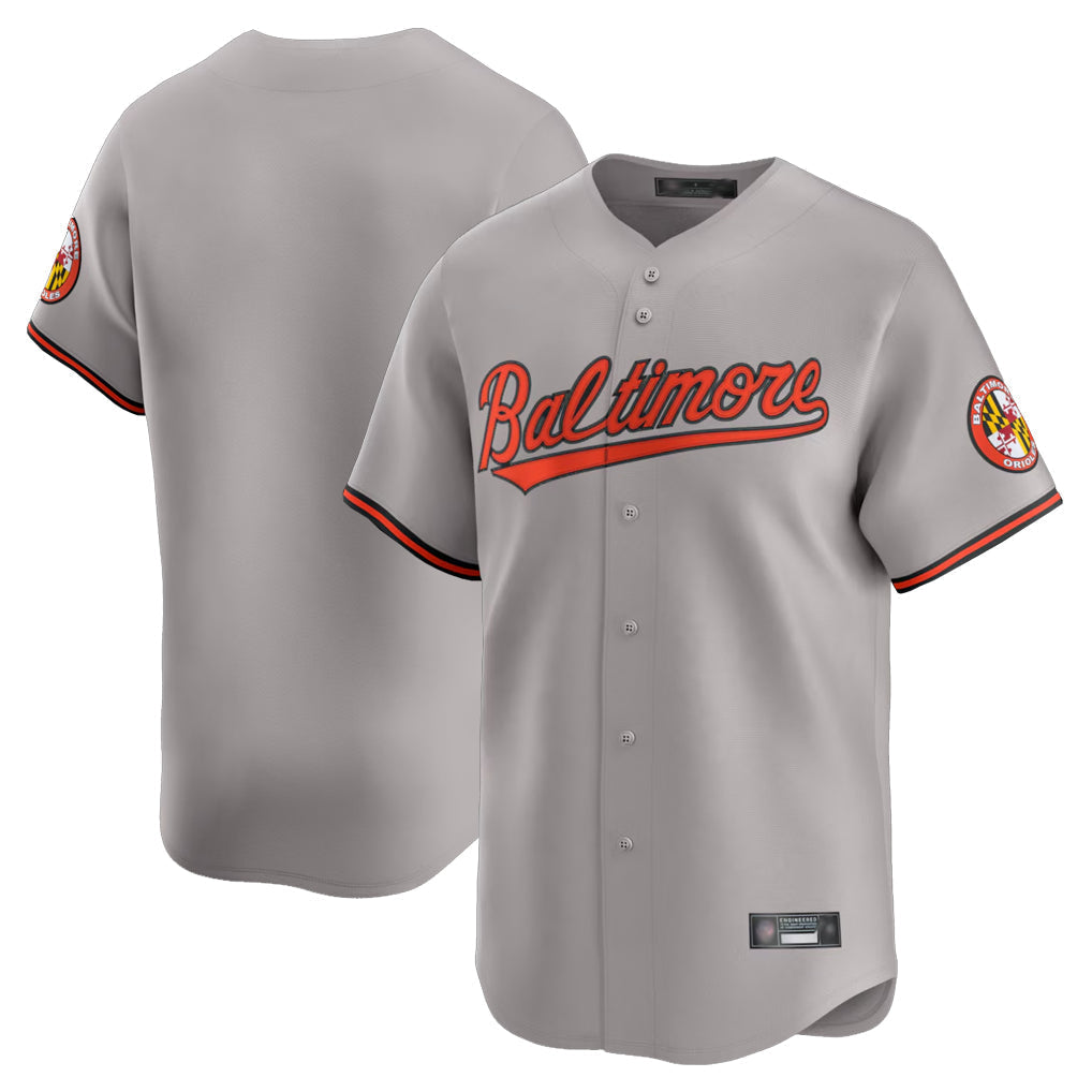 Trusc B.Orioles Gray Limited Home Game Blank Player Stitched Jerseys